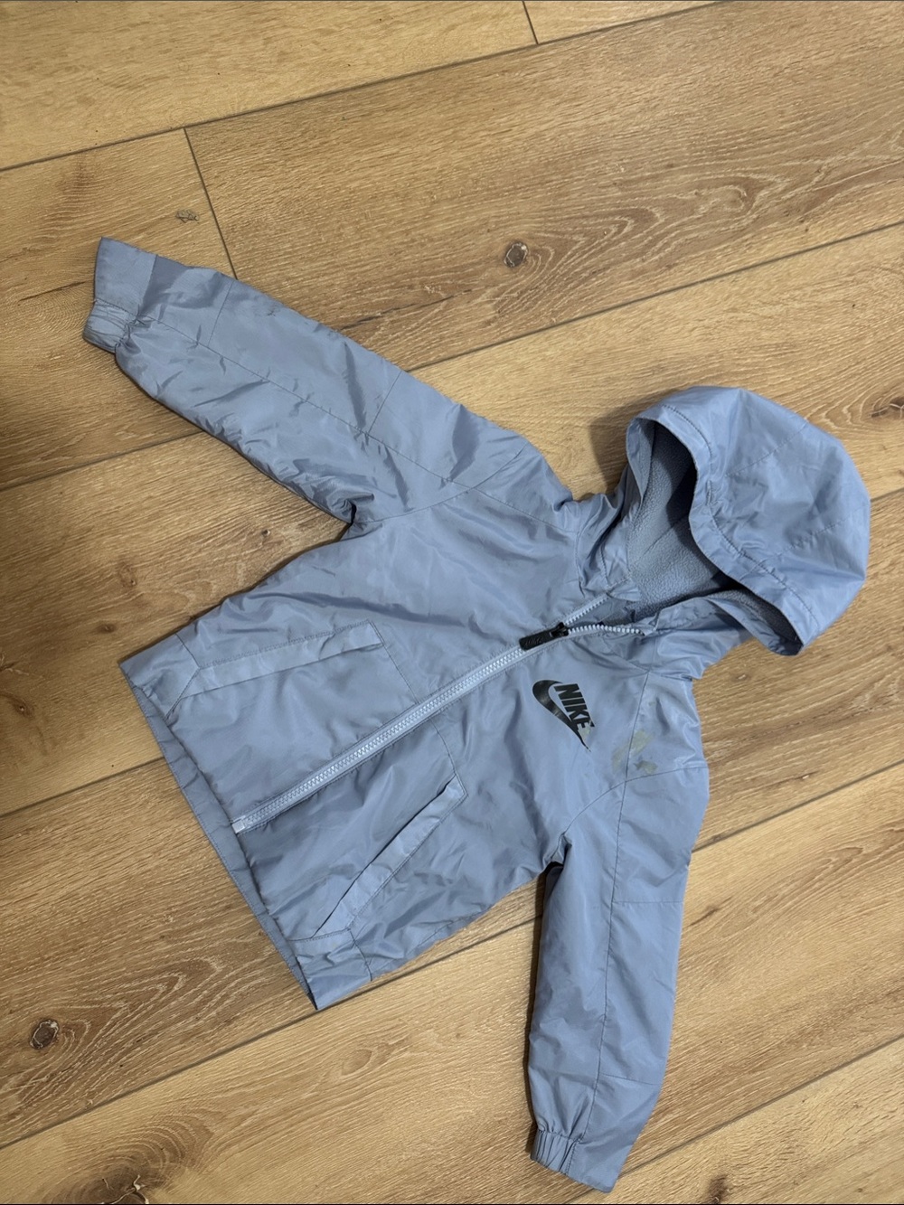 Nike Boys' pale blue Hooded Rain Jacket